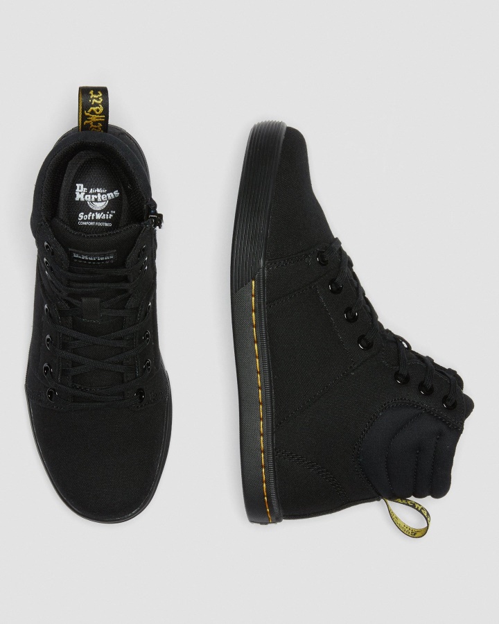 Dr.martens Romania Negru+negru Panza Rozarya Cizme Casual Dama Canvas