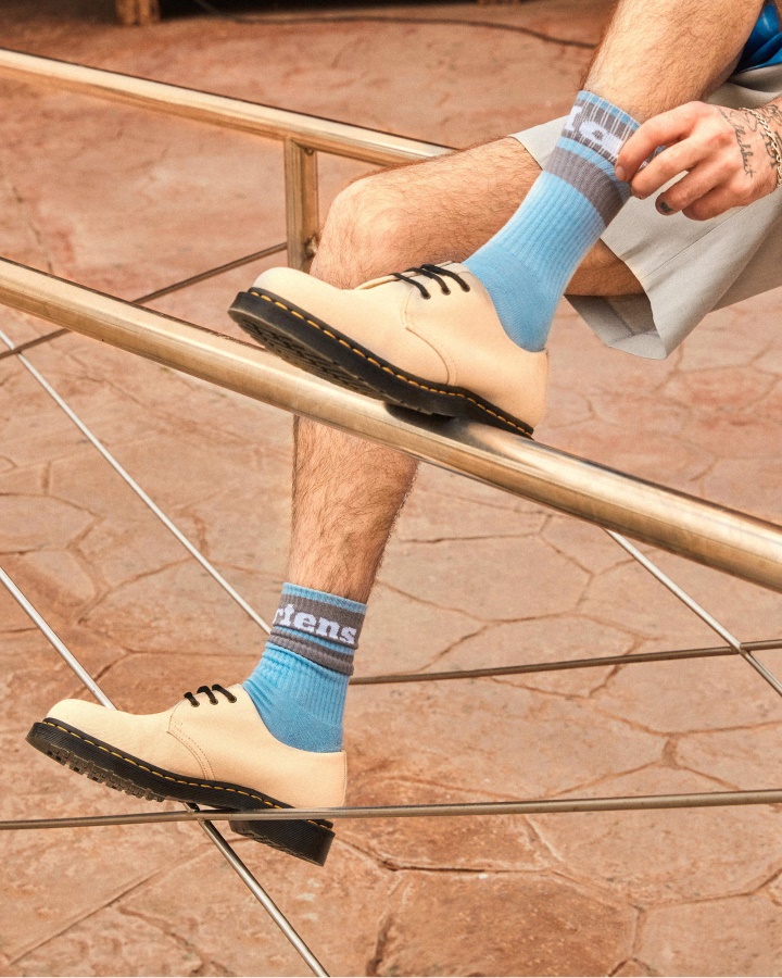 Pantofi Oxford Dr.martens Romania Sand 1461 Canvas