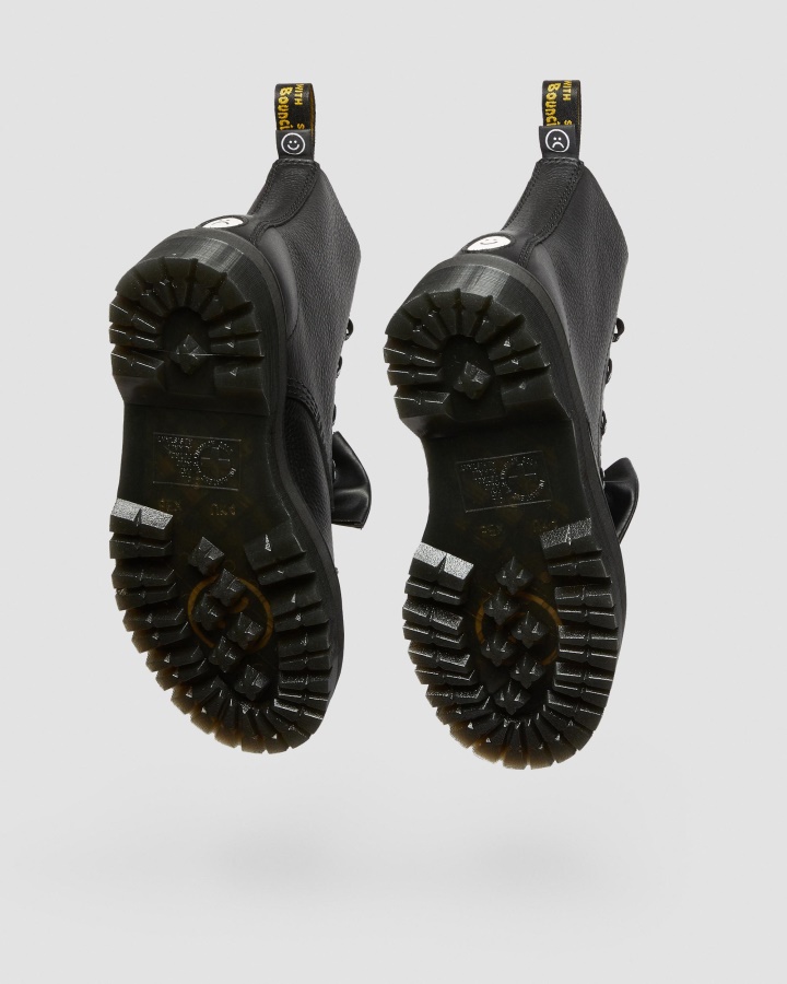 Cizme Cu Platforma Din Piele Sinclair Lazy Oaf Dr.martens Romania Negru Pisa