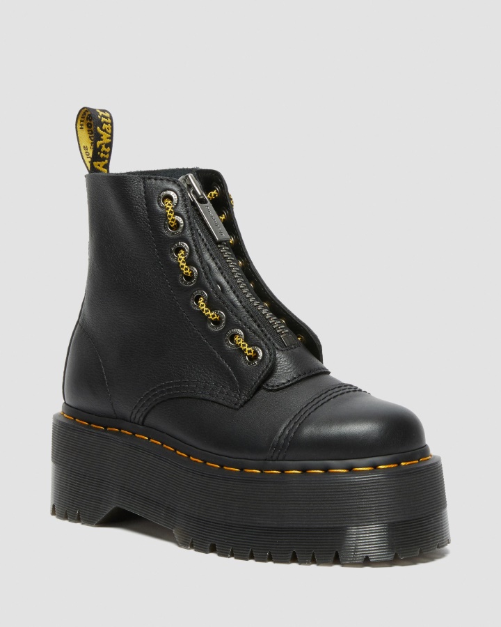Dr.martens Romania Neagra Pisa Sinclair Max Pisa Cizme Platforma Piele