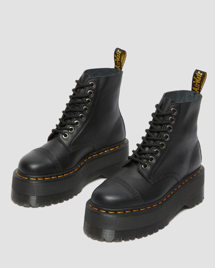 Dr.martens Romania Neagra Pisa Sinclair Max Pisa Cizme Platforma Piele