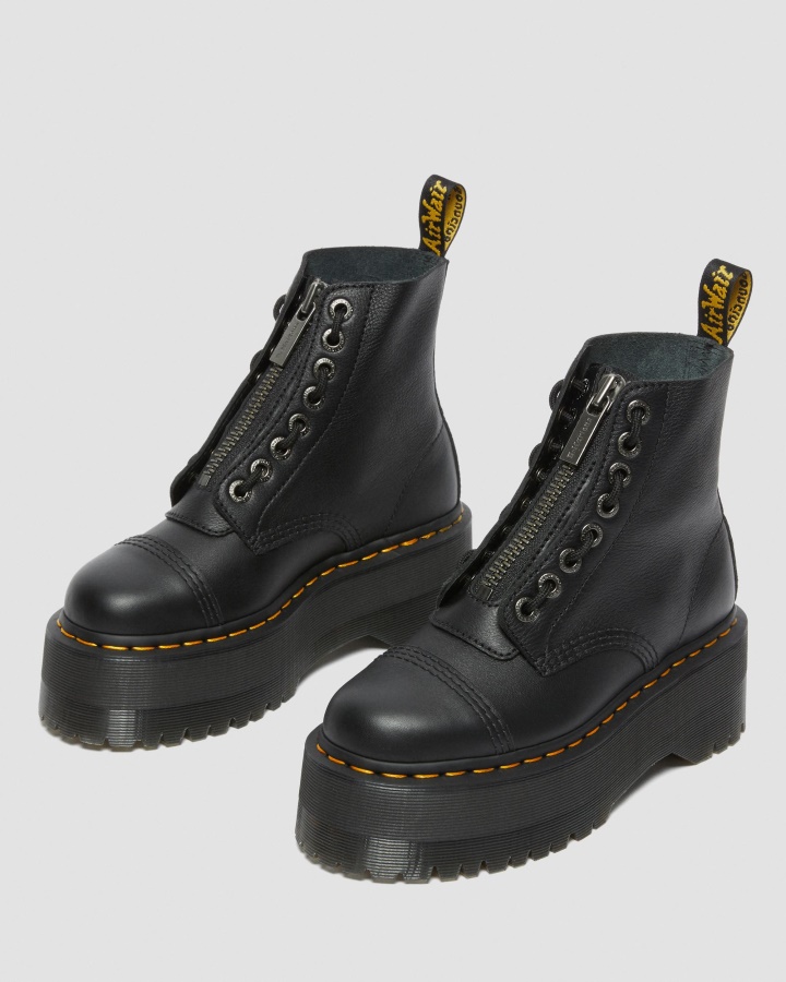 Dr.martens Romania Neagra Pisa Sinclair Max Pisa Cizme Platforma Piele