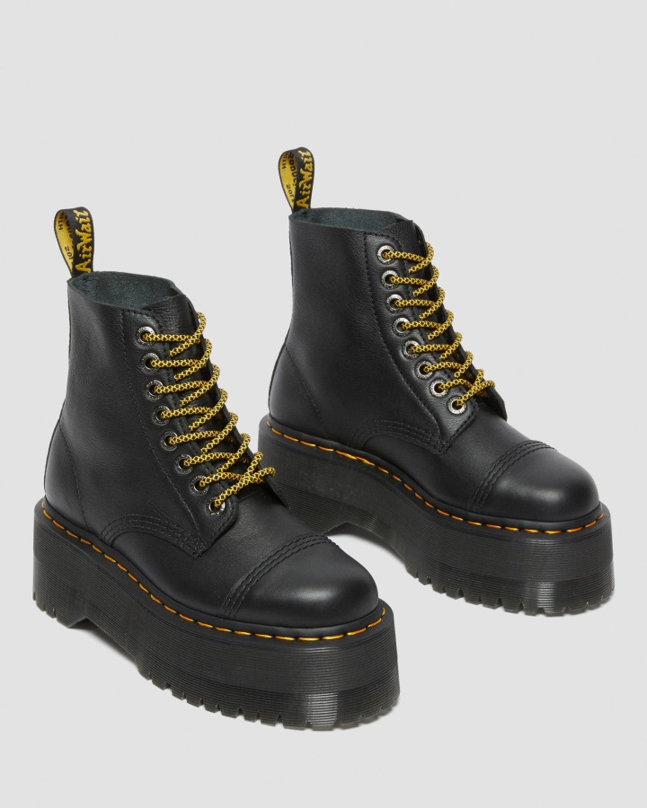 Dr.martens Romania Neagra Pisa Sinclair Max Pisa Cizme Platforma Piele