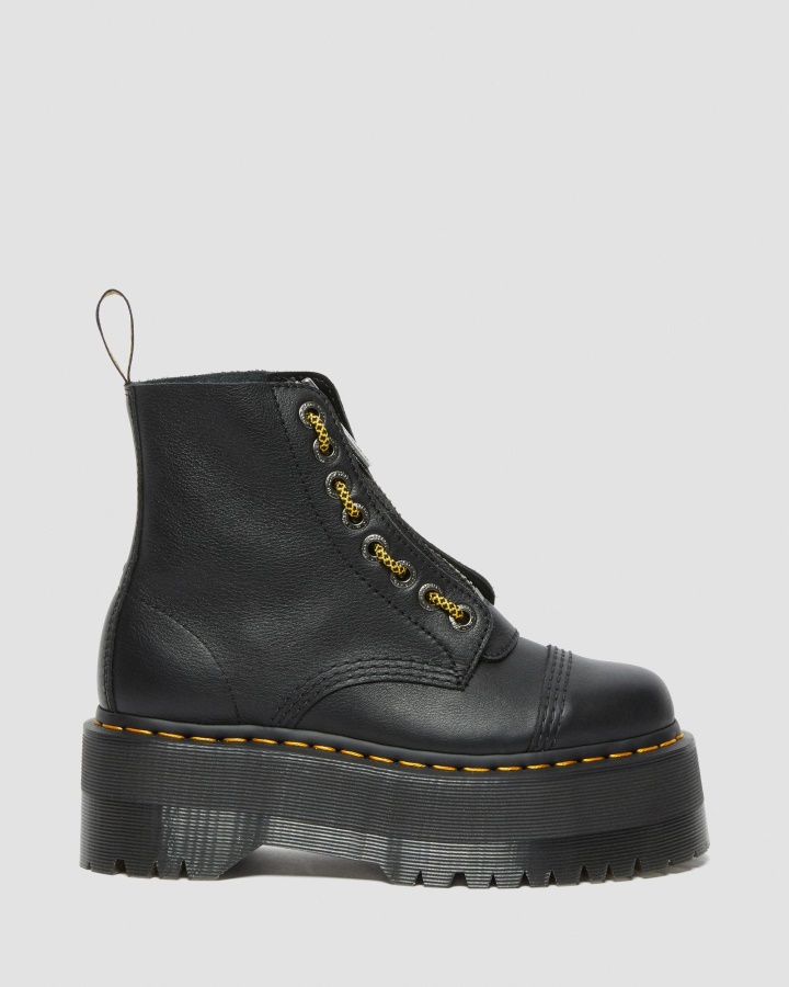 Dr.martens Romania Neagra Pisa Sinclair Max Pisa Cizme Platforma Piele