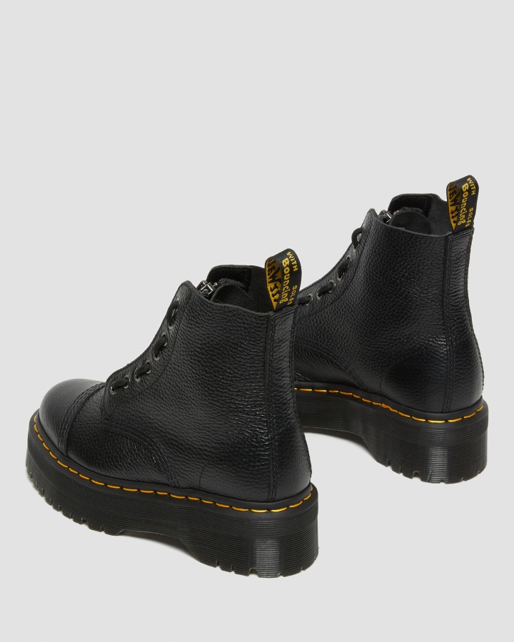 Cizme Cu Platforma Din Piele Nappa Frezata Sinclair Piele Nappa Frezata Neagra Dr.martens Romania