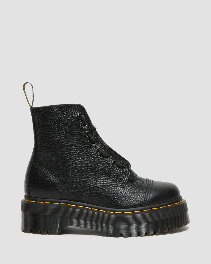 Cizme Cu Platforma Din Piele Nappa Frezata Sinclair Piele Nappa Frezata Neagra Dr.martens Romania