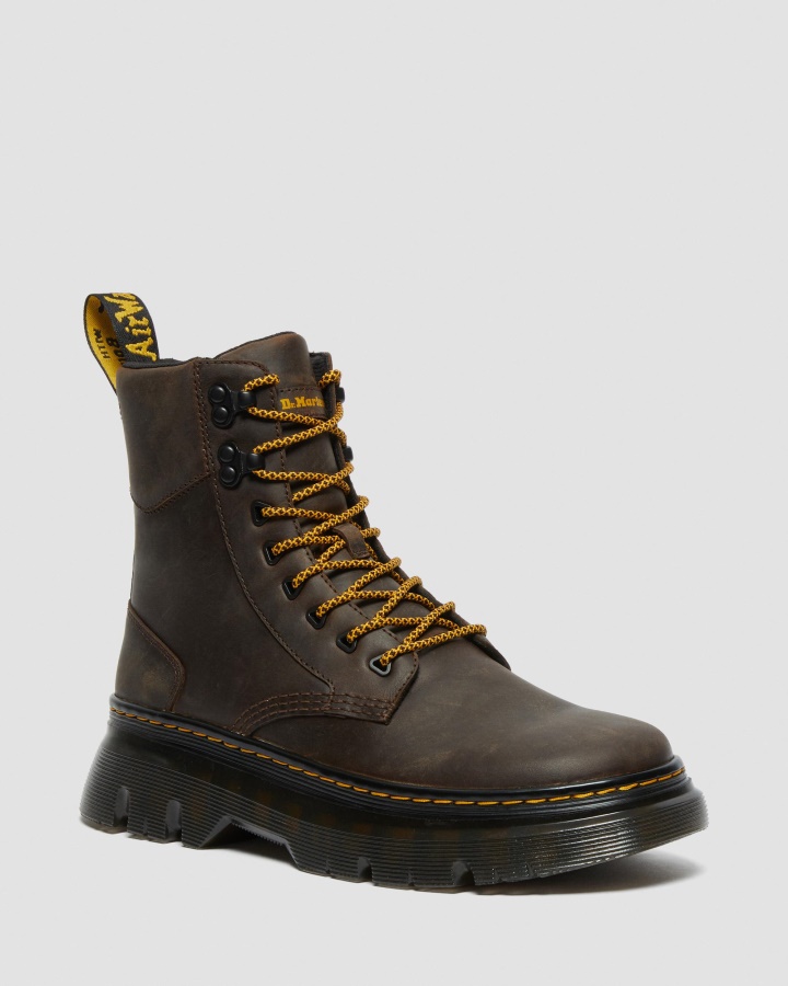 Cizme Utilitare Din Piele Tarik Crazy Horse Canada Dr.martens Romania Maro închis Piele Cal Nebun