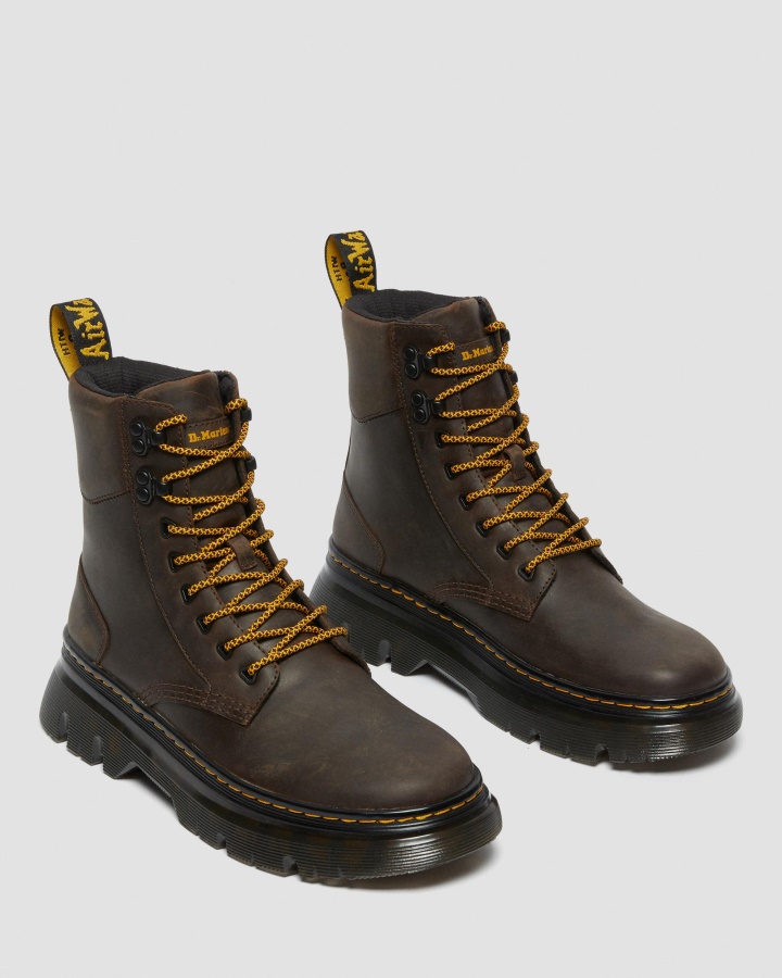 Cizme Utilitare Din Piele Tarik Crazy Horse Canada Dr.martens Romania Maro închis Piele Cal Nebun