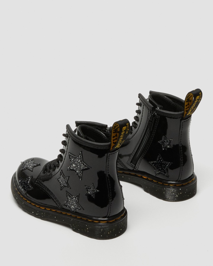 Lampă Neagră Cu Sclipici Cosmic Dr.martens Romania Pentru Copii Mici 1460 Cizme Cu Sclipici Stea Cu Sclipici