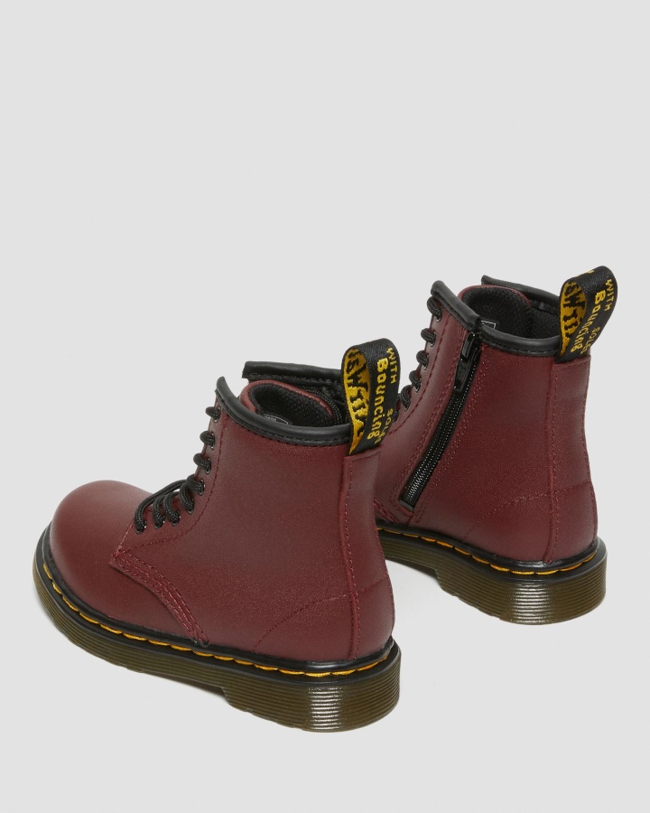 Cizme Cu șireturi Din Piele 1460 Softy T Roșu Cireș Romario Dr.martens Romania