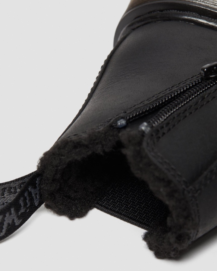 Dr.martens Romania Black Republic Wp Toddler 2976 Cizme Chelsea Căptușite Cu Blană Artificială