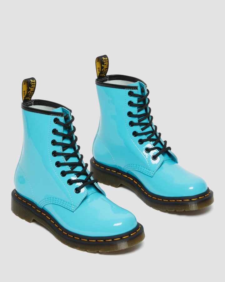Cizme Lacuite Turcoaz Dr.martens Romania 1460 Cizme Dama Cu Siret