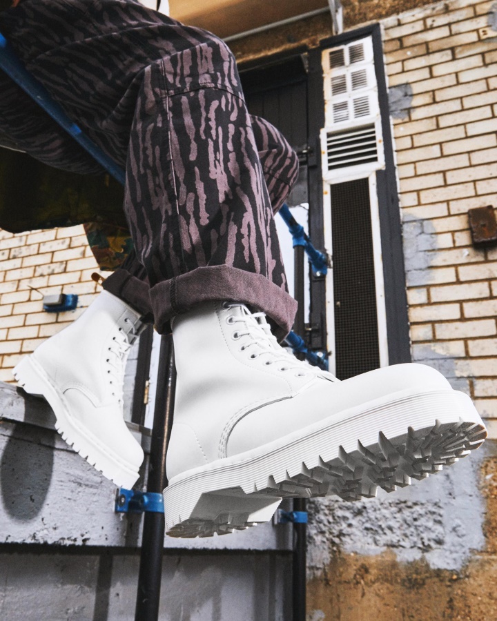 Vegan 1460 Bex Kemble Mono Platform Boots Dr.martens Romania White