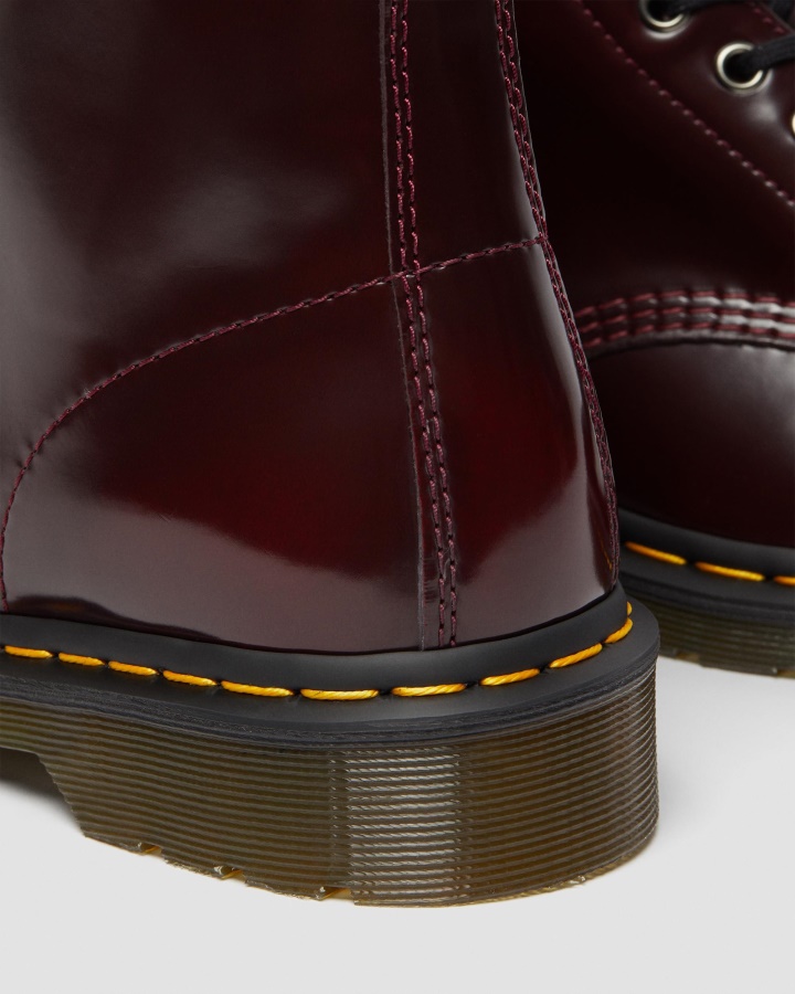 Cizme Vegane 1460 Cu șireturi, Canada Dr.martens Romania, Roșu Cireș, Oxford Rub Off