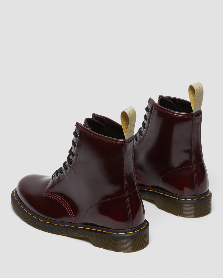 Cizme Vegane 1460 Cu șireturi, Canada Dr.martens Romania, Roșu Cireș, Oxford Rub Off