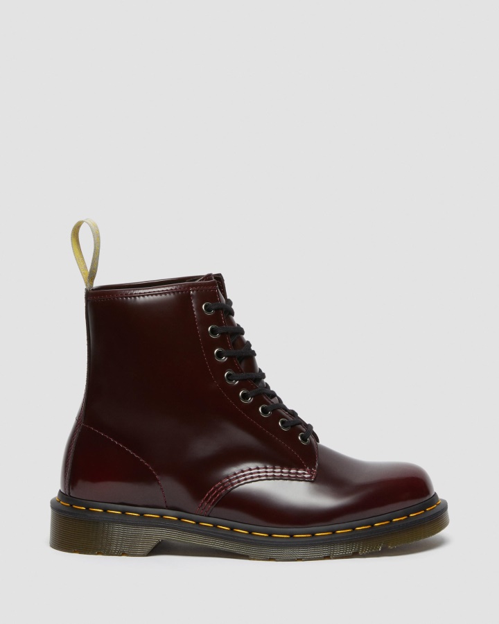 Cizme Vegane 1460 Cu șireturi, Canada Dr.martens Romania, Roșu Cireș, Oxford Rub Off