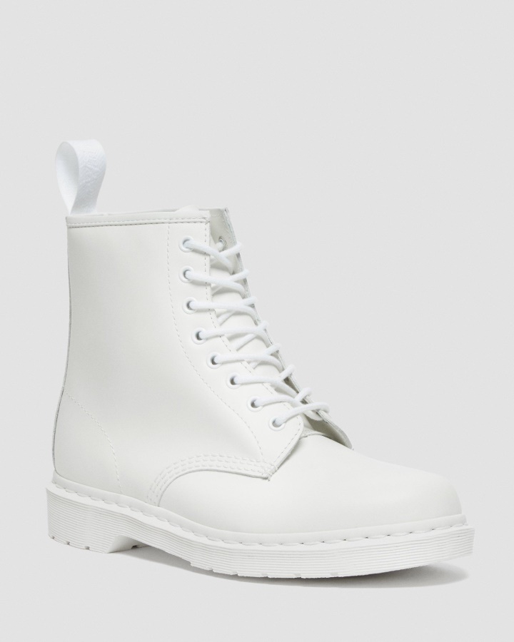 Alb Piele Neteda Dr.martens Romania 1460 Mono Piele Neteda Cizme Cu Siret