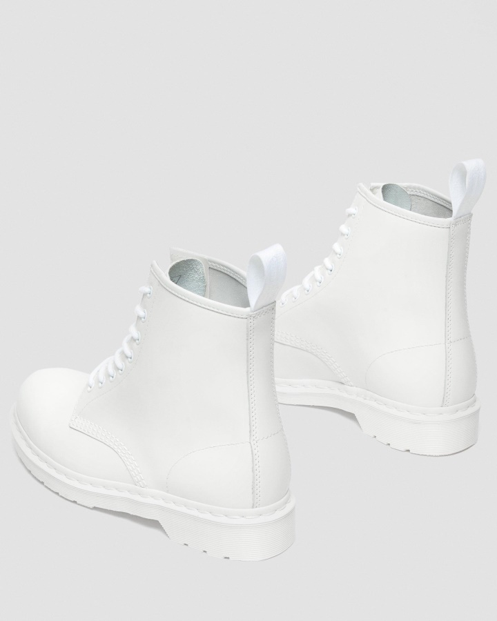 Alb Piele Neteda Dr.martens Romania 1460 Mono Piele Neteda Cizme Cu Siret