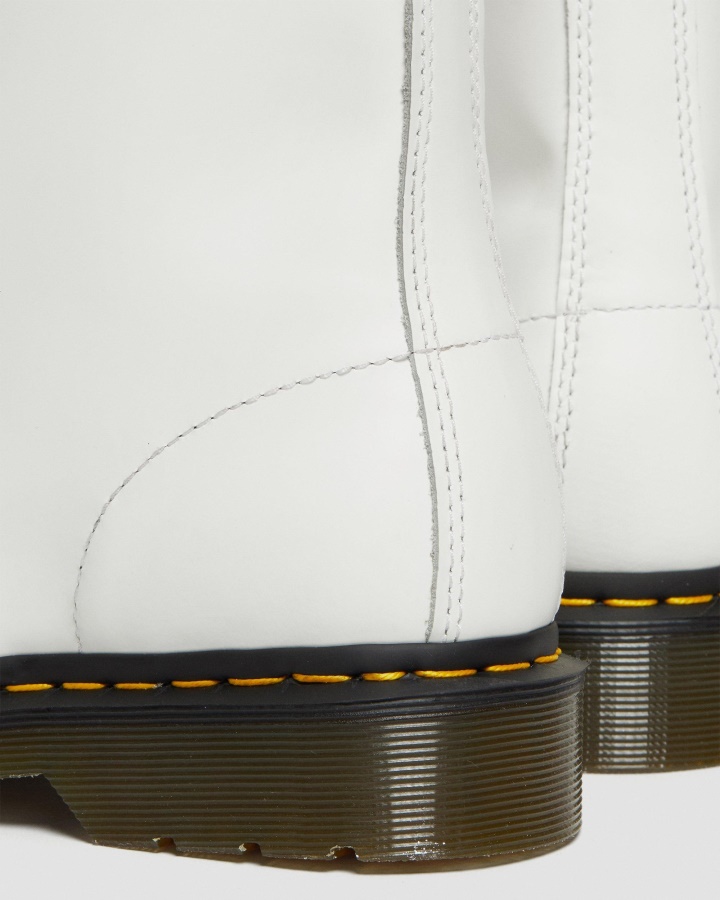 Piele Neteda Alb Dr.martens Romania 1460 Cizme Cu Siret Din Piele Neteda