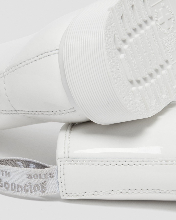 1460 Cizme Mono Lacuite Cu Siret Alb Lamper Dr.martens Romania