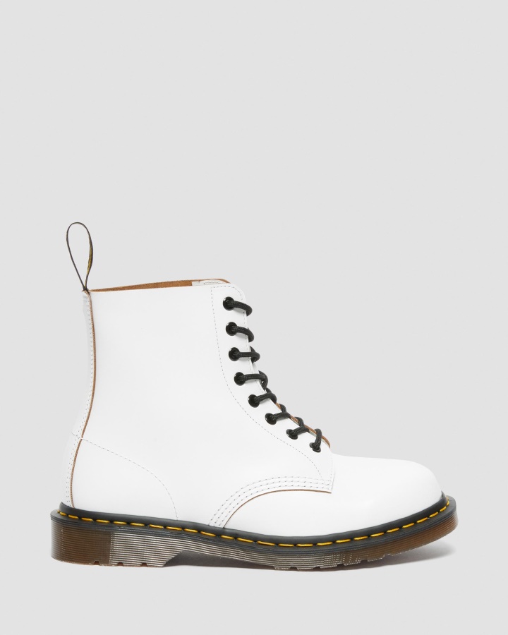 1460 Vintage Made In Anglia Cizme Cu Siret Alb Quilon Dr.martens Romania