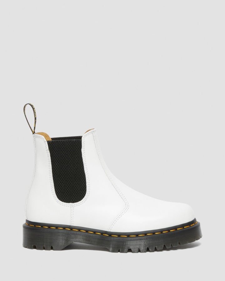 Dr.martens Romania Piele Neteda Alba 2976 Cizme Chelsea Din Piele Neteda Bex