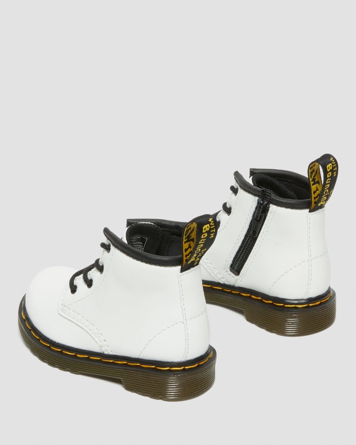 Dr.martens Romania Alb Romario Infant 1460 Cizme Din Piele Cu Siret