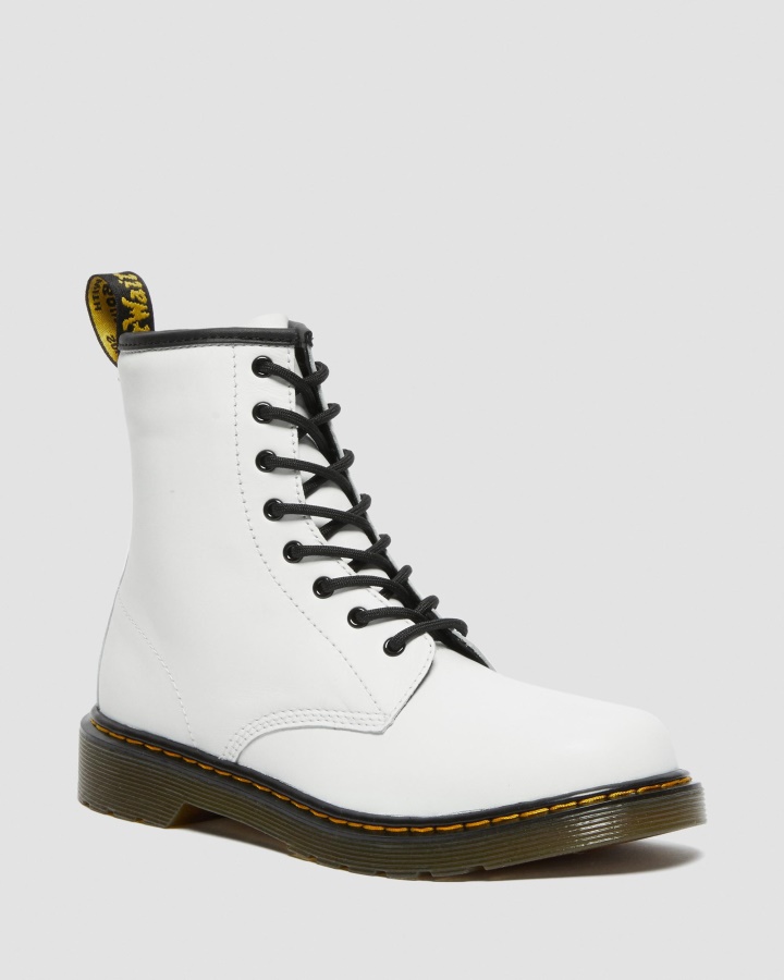 Tineret 1460 Cizme Din Piele Cu Siret Dr.martens Romania Alb Romario
