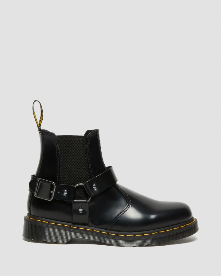 Dr.martens Romania Cizme Negre Lustruite Netede Wincox Piele Neteda Catarama