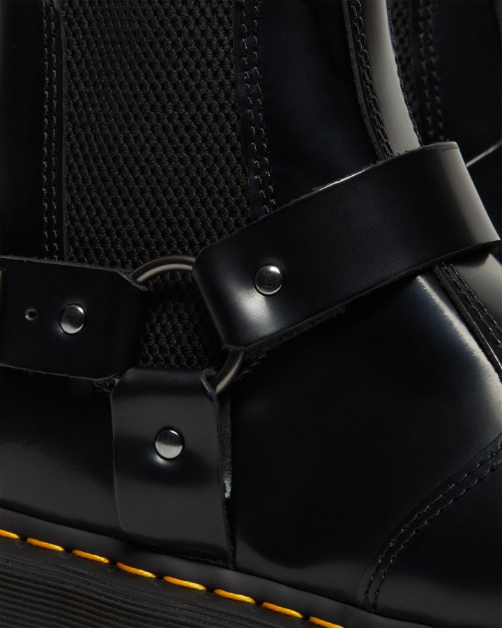 Dr.martens Romania Cizme Negre Lustruite Netede Wincox Piele Neteda Catarama