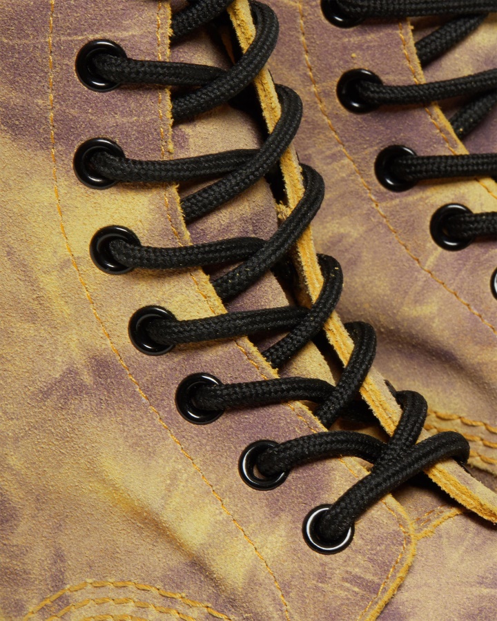 Dr.martens Romania Galben 1460 Pascal Tie Dye Ghete Cu Siret Din Piele