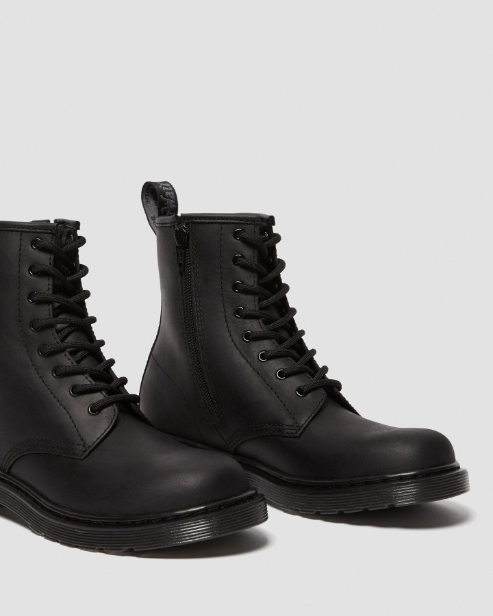 Tineret 1460 Cizme Captusite Cu Blana Artificiala Republica Neagra Wp Dr.martens Romania