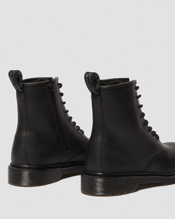 Tineret 1460 Cizme Captusite Cu Blana Artificiala Republica Neagra Wp Dr.martens Romania