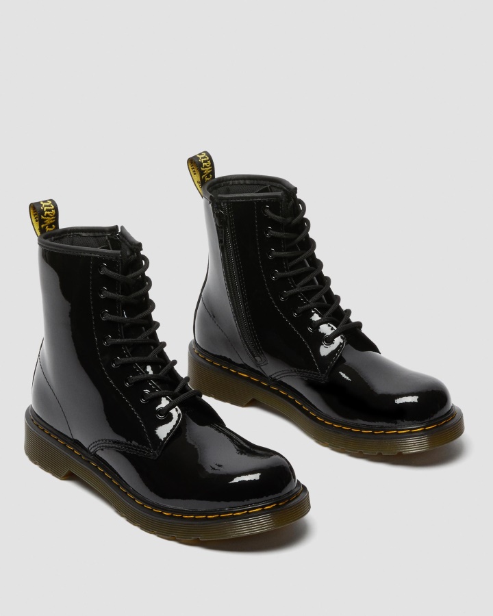 Tineret 1460 Cizme Lacuite Cu Siret Dr.martens Romania Lampa Neagra
