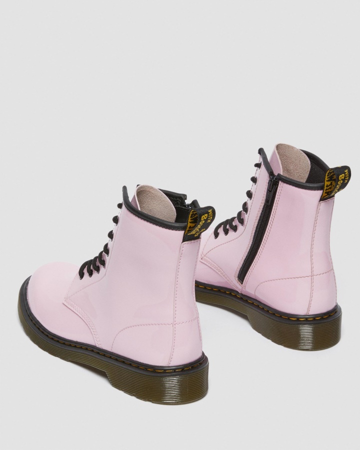 Cizme Lacuite Dr.martens Romania Tineret 1460 Din Piele Lacuta Roz Pal