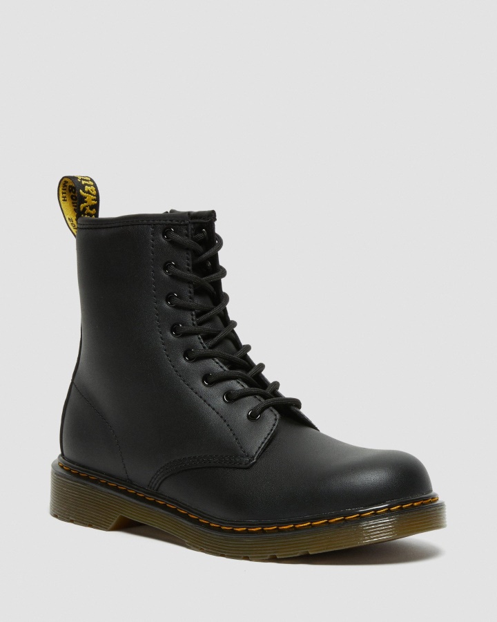 Dr.martens Romania Negru Softy T Tineret 1460 Softy T Cizme Din Piele Cu Siret