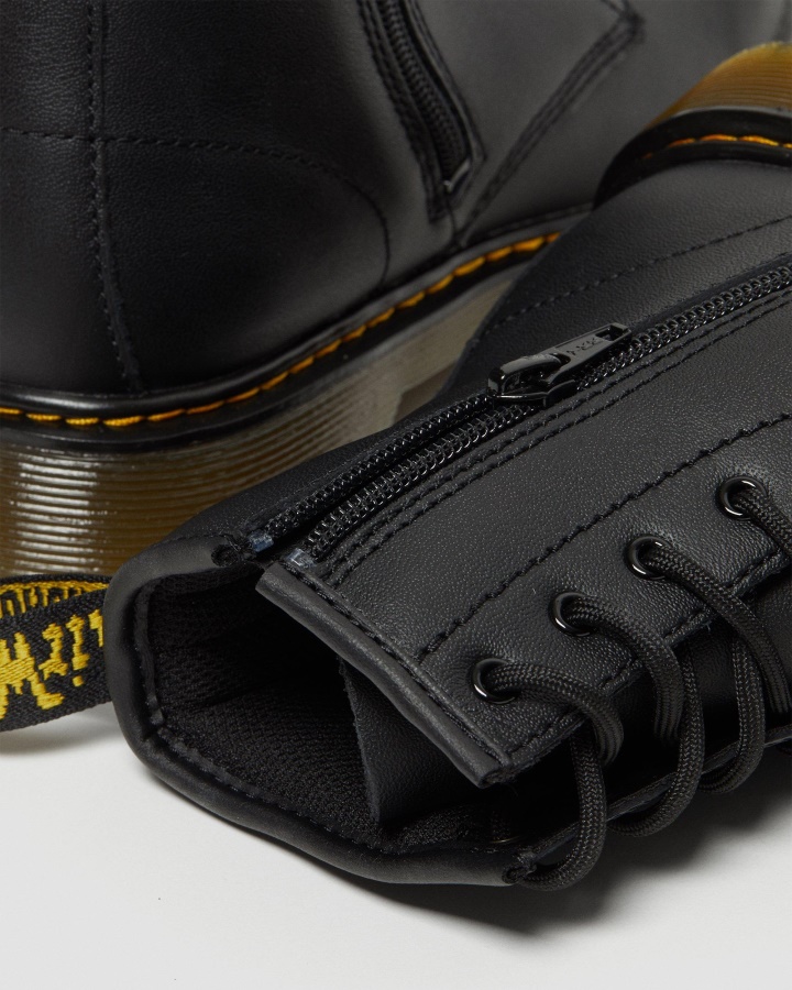 Dr.martens Romania Negru Softy T Tineret 1460 Softy T Cizme Din Piele Cu Siret