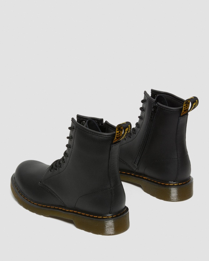 Dr.martens Romania Negru Softy T Tineret 1460 Softy T Cizme Din Piele Cu Siret