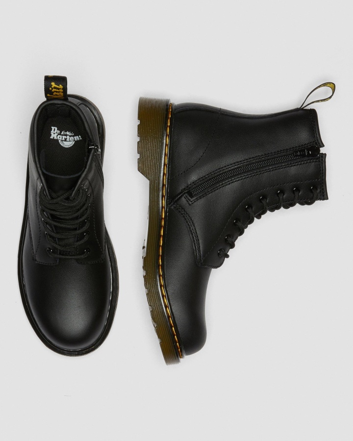 Dr.martens Romania Negru Softy T Tineret 1460 Softy T Cizme Din Piele Cu Siret